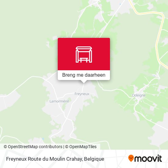 Freyneux Route du Moulin Crahay kaart