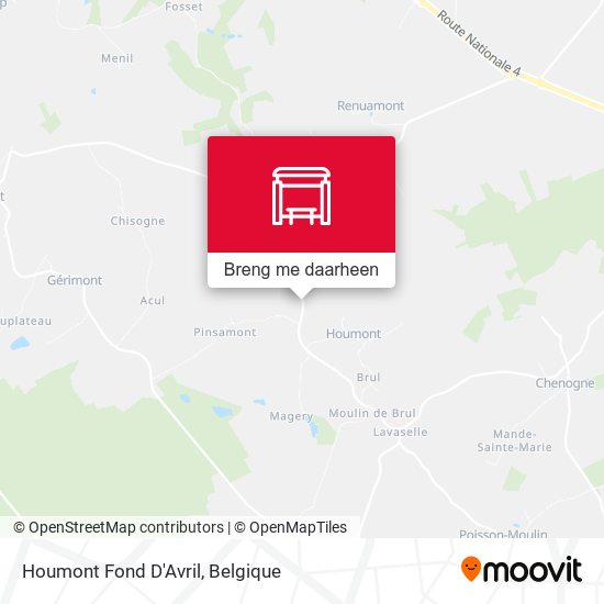 Houmont Fond D'Avril kaart