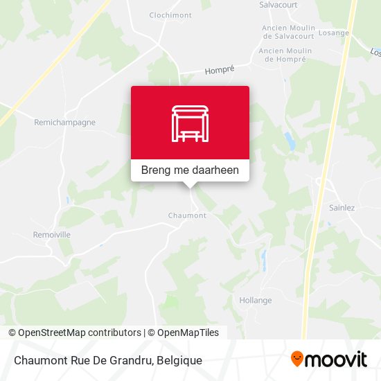 Chaumont Rue De Grandru kaart