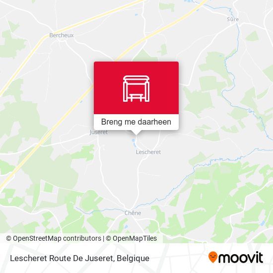 Lescheret Route De Juseret kaart