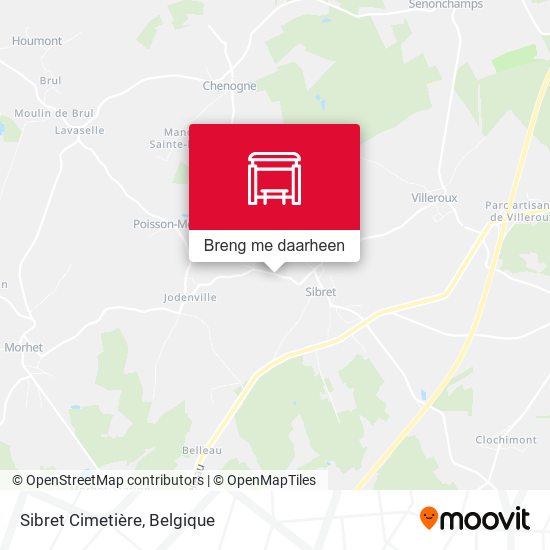Sibret Cimetière kaart