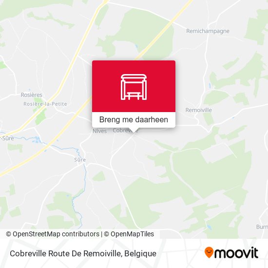 Cobreville Route De Remoiville kaart