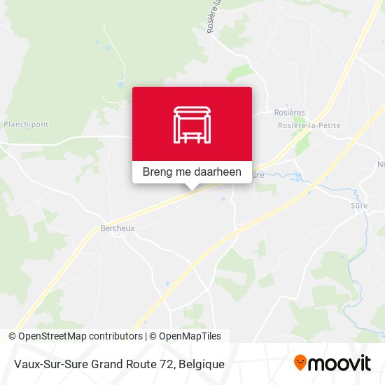 Vaux-Sur-Sure Grand Route 72 kaart