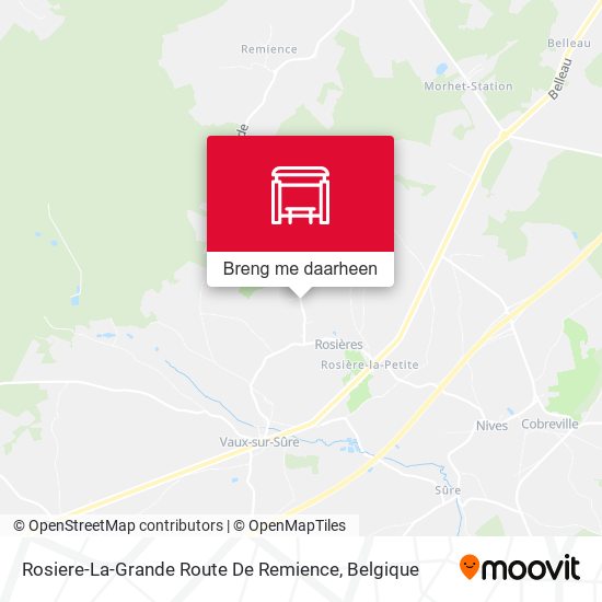 Rosiere-La-Grande Route De Remience kaart
