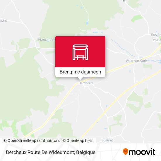 Bercheux Route De Wideumont kaart
