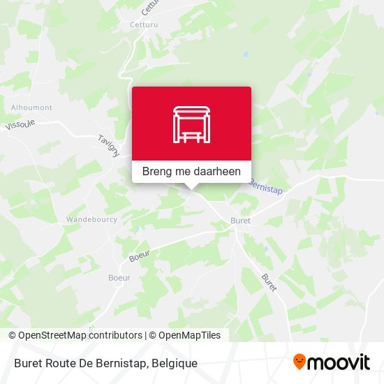Buret Route De Bernistap kaart