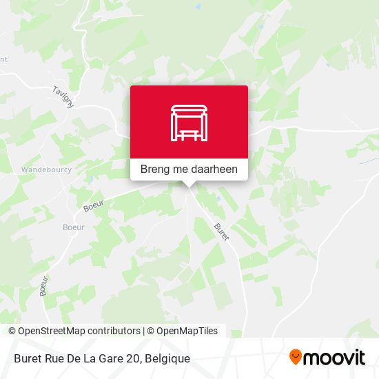 Buret Rue De La Gare 20 kaart