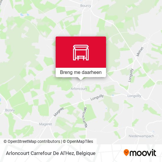 Arloncourt Carrefour De Al'Hez kaart