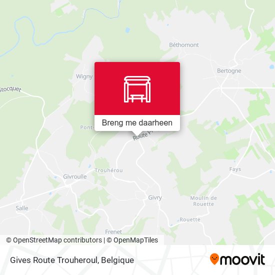 Gives Route Trouheroul kaart