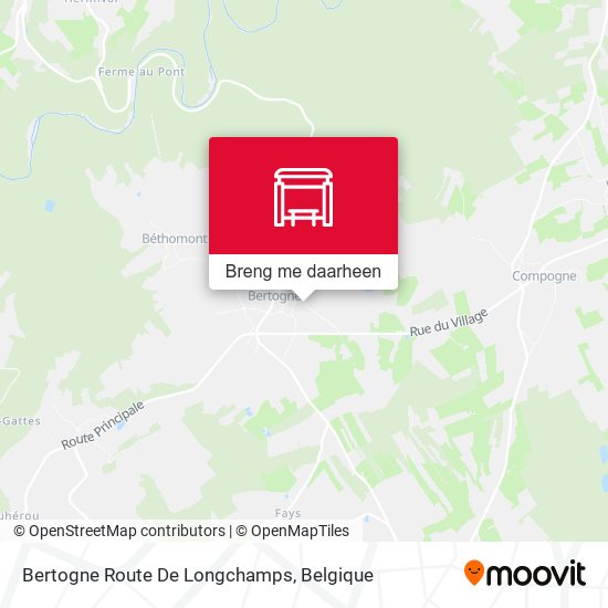 Bertogne Route De Longchamps kaart