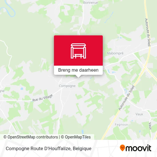 Compogne Route D'Houffalize kaart
