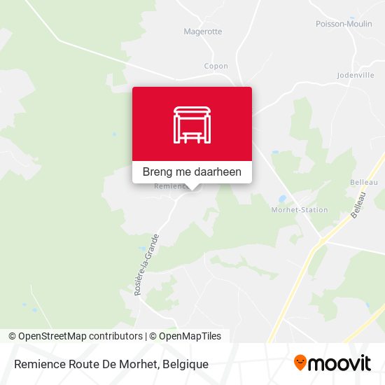 Remience Route De Morhet kaart
