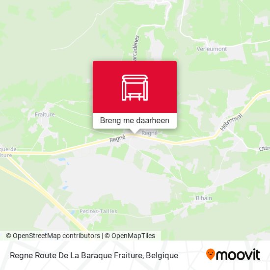 Regne Route De La Baraque Fraiture kaart