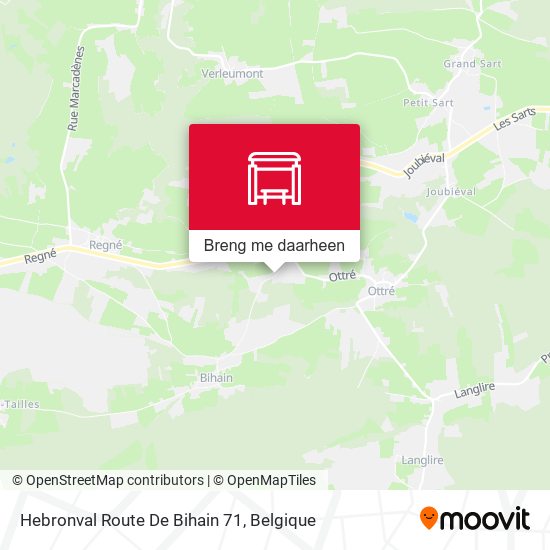Hebronval Route De Bihain 71 kaart