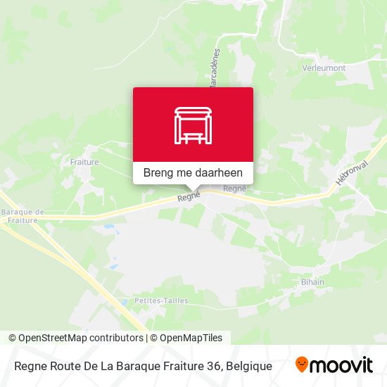 Regne Route De La Baraque Fraiture 36 kaart