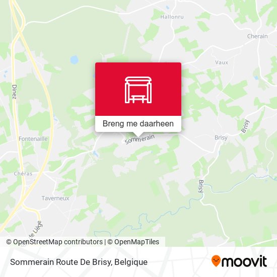 Sommerain Route De Brisy kaart
