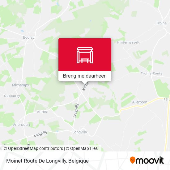 Moinet Route De Longvilly kaart
