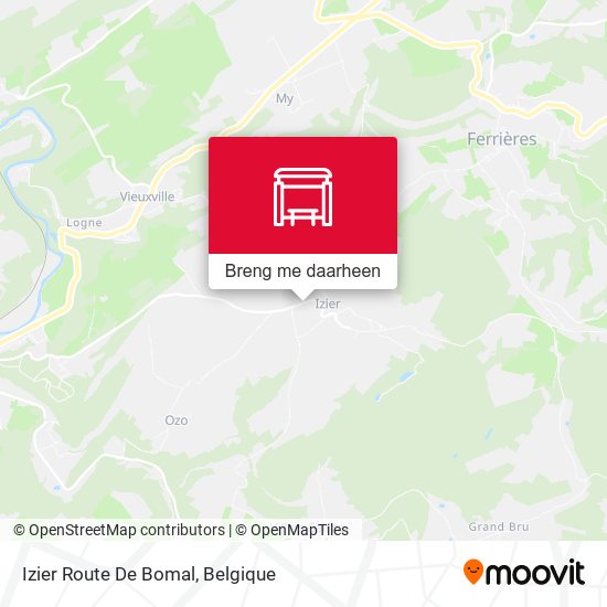 Izier Route De Bomal kaart