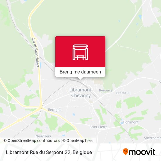 Libramont Rue du Serpont 22 kaart