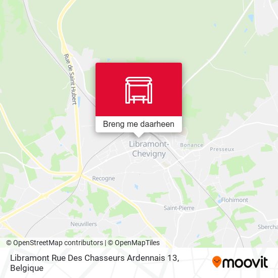 Libramont Rue Des Chasseurs Ardennais 13 kaart