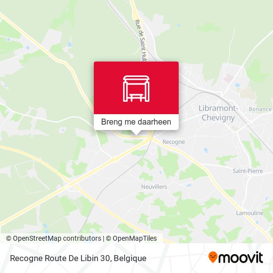 Recogne Route De Libin 30 kaart