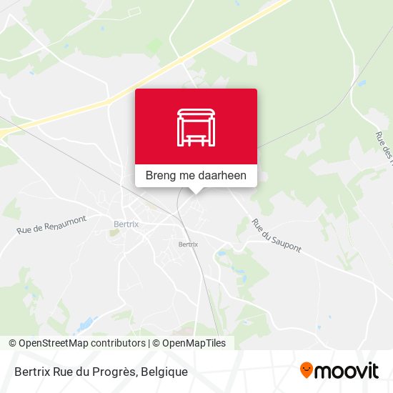 Bertrix Rue du Progrès kaart