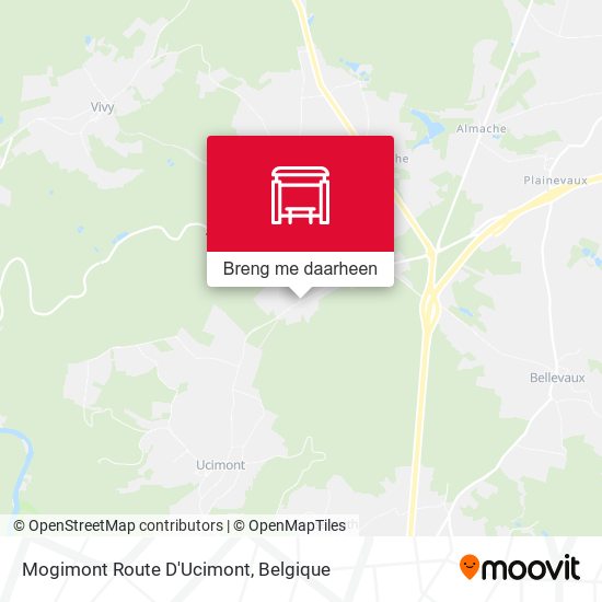 Mogimont Route D'Ucimont kaart