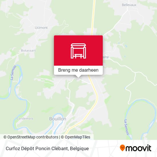 Curfoz Dépôt Poncin Clébant kaart