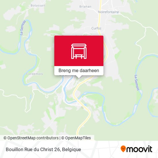 Bouillon Rue du Christ 26 kaart