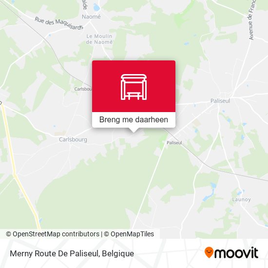 Merny Route De Paliseul kaart