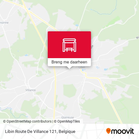 Libin Route De Villance 121 kaart
