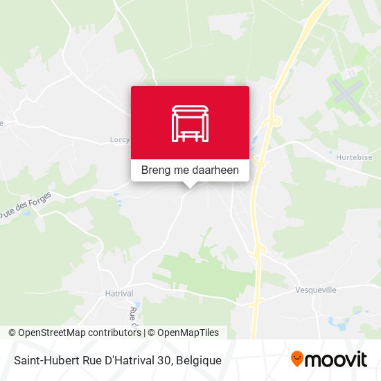 Saint-Hubert Rue D'Hatrival 30 kaart