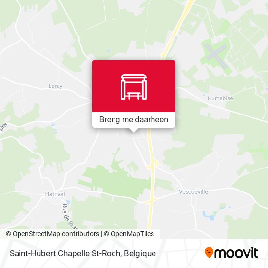 Saint-Hubert Chapelle St-Roch kaart