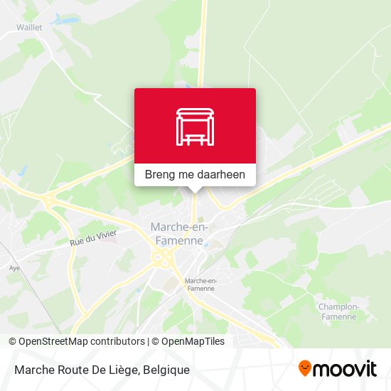 Marche Route De Liège kaart