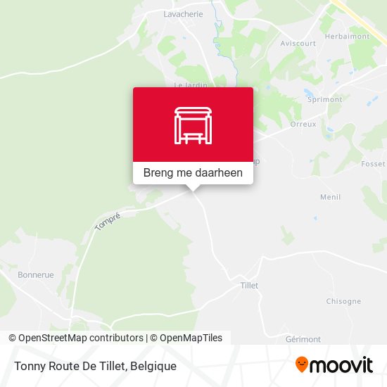 Tonny Route De Tillet kaart