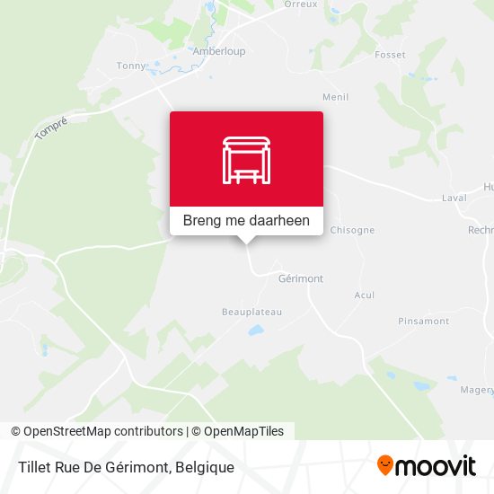 Tillet Rue De Gérimont kaart