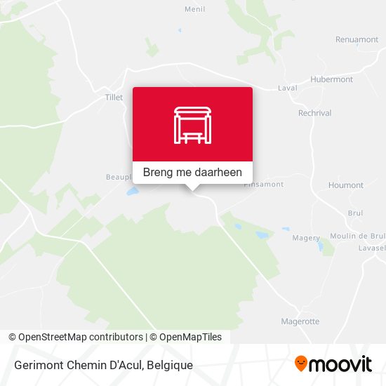 Gerimont Chemin D'Acul kaart