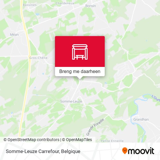 Somme-Leuze Carrefour kaart