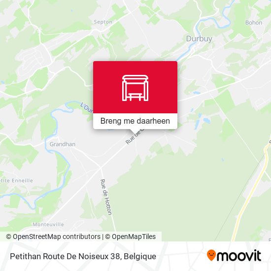Petithan Route De Noiseux 38 kaart