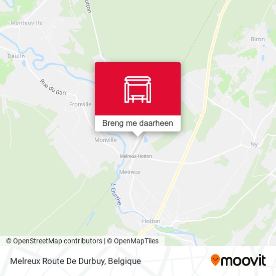 Melreux Route De Durbuy kaart