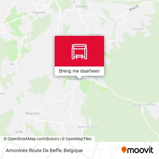 Amonines Route De Beffe kaart