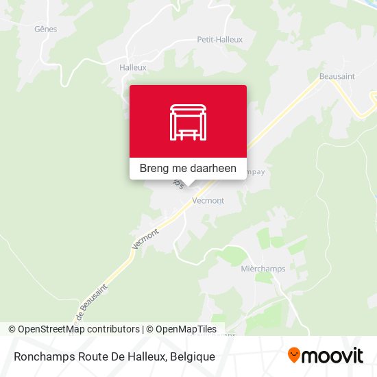 Ronchamps Route De Halleux kaart