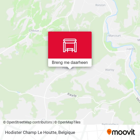 Hodister Champ Le Houtte kaart