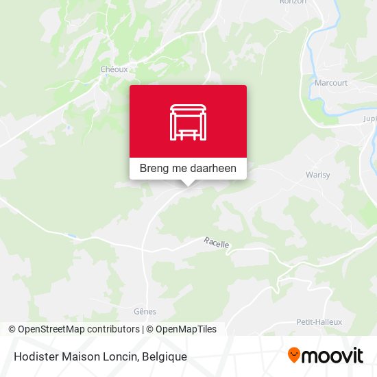 Hodister Maison Loncin kaart