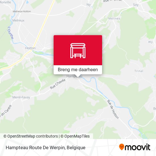 Hampteau Route De Werpin kaart