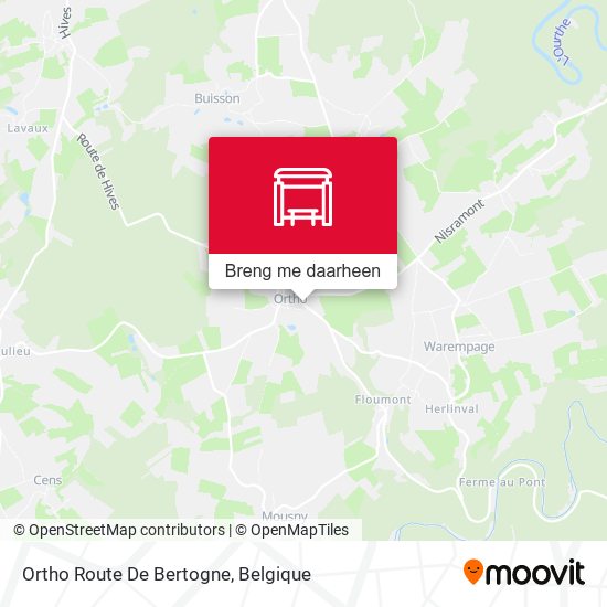 Ortho Route De Bertogne kaart