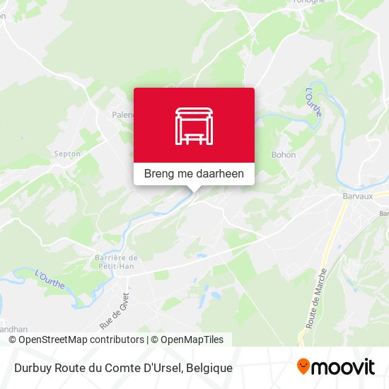 Durbuy Route du Comte D'Ursel kaart