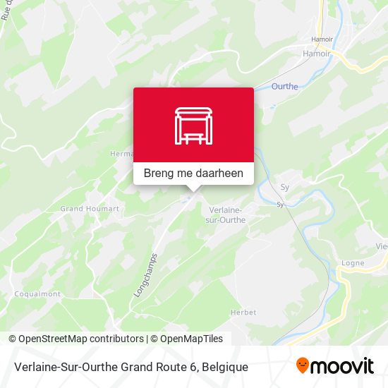 Verlaine-Sur-Ourthe Grand Route 6 kaart