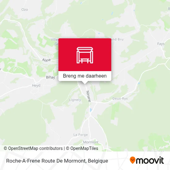 Roche-A-Frene Route De Mormont kaart