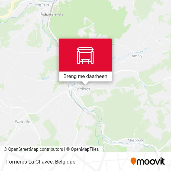 Forrieres La Chavée kaart